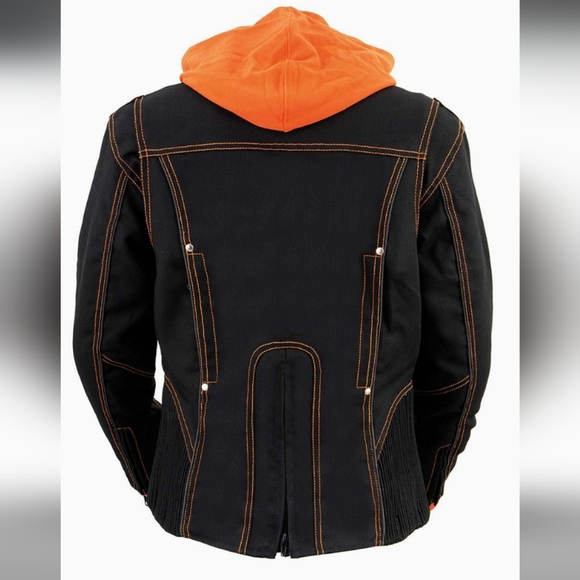 Women's textile motorcycle jacket with embroidered tribal deco. Size Large. - Picture 2 of 8